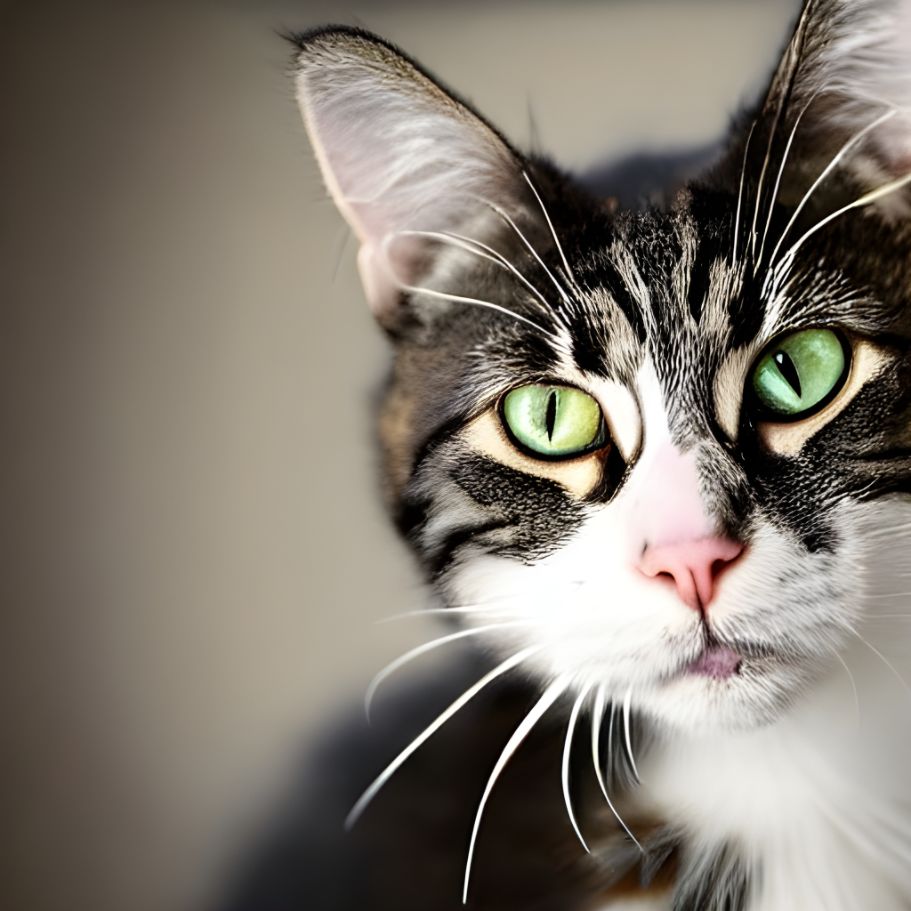 Cat with green eyes